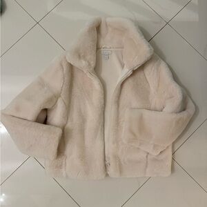 Beyond Yoga Off-White Teddy Jacket